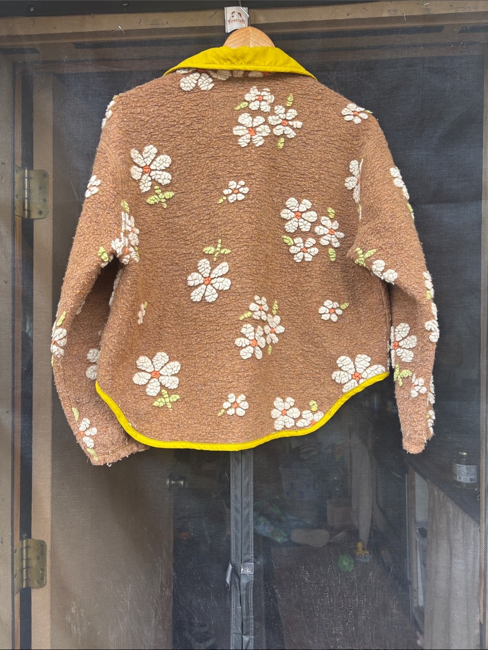 Toad&Co Brown Floral Jacket with Yellow Trim - Picture 3 of 4
